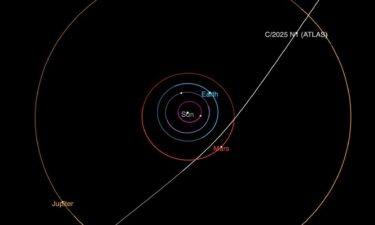 A NASA diagram shows the trajectory of 3I/ATLAS as it passes through the solar system.