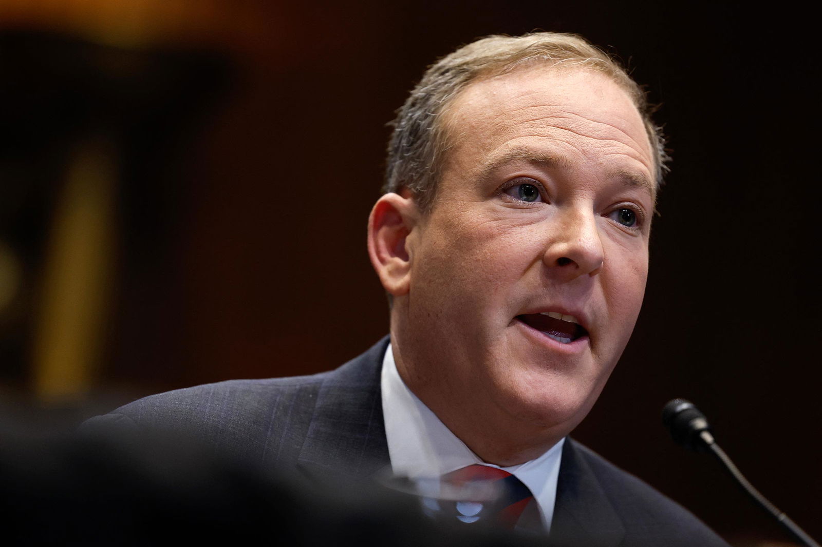 <i>Ting Shen/AFP/Getty Images via CNN Newsource</i><br/>Lee Zeldin testifies before a Senate Environment and Public Works Committee hearing on his nomination to be EPA administrator in January.