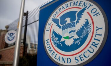 The U.S. Department of Homeland Security (DHS) seal stands at the agency's headquarters in Washington