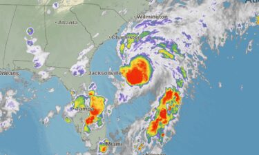 The center of Tropical Depression Three is roughly 150 miles south-southeast of Charleston