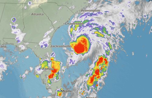 The center of Tropical Depression Three is roughly 150 miles south-southeast of Charleston
