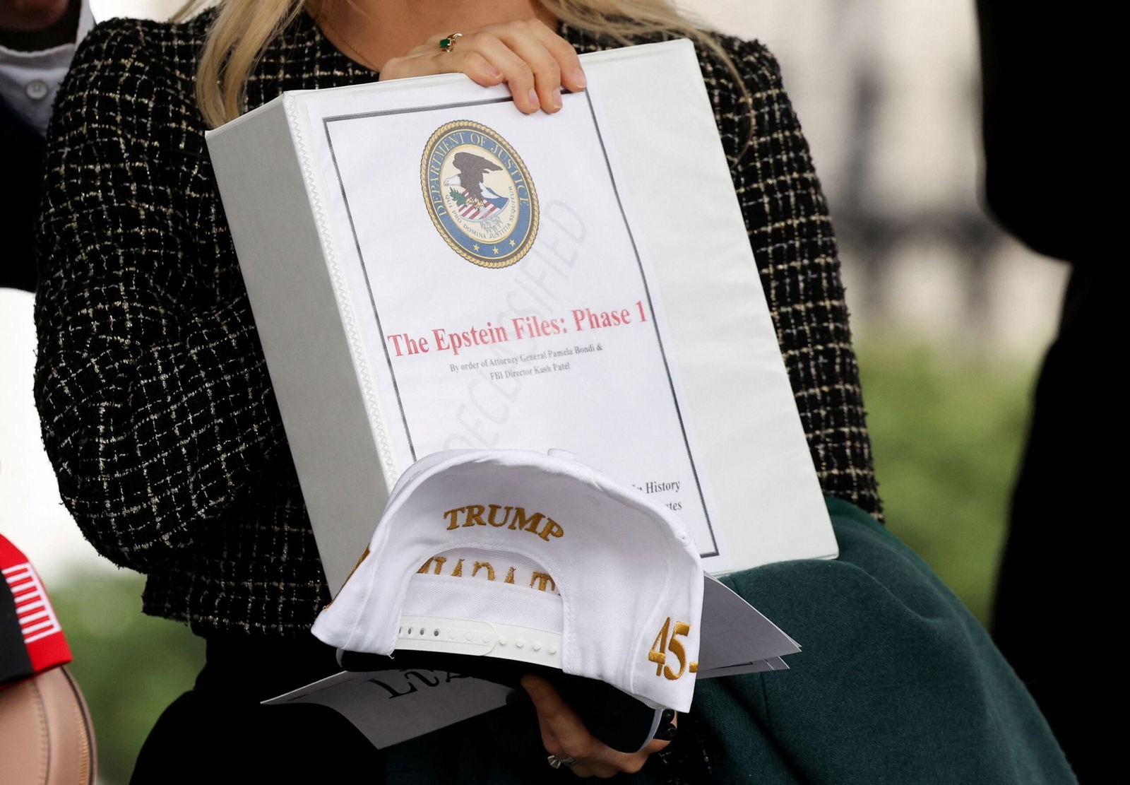 <i>Umit Bektas/Reuters via CNN Newsource</i><br/>Attorney General Pam Bondi declined to discuss the Epstein files during a drug enforcement-related press conference at DEA Headquarters in Arlington
