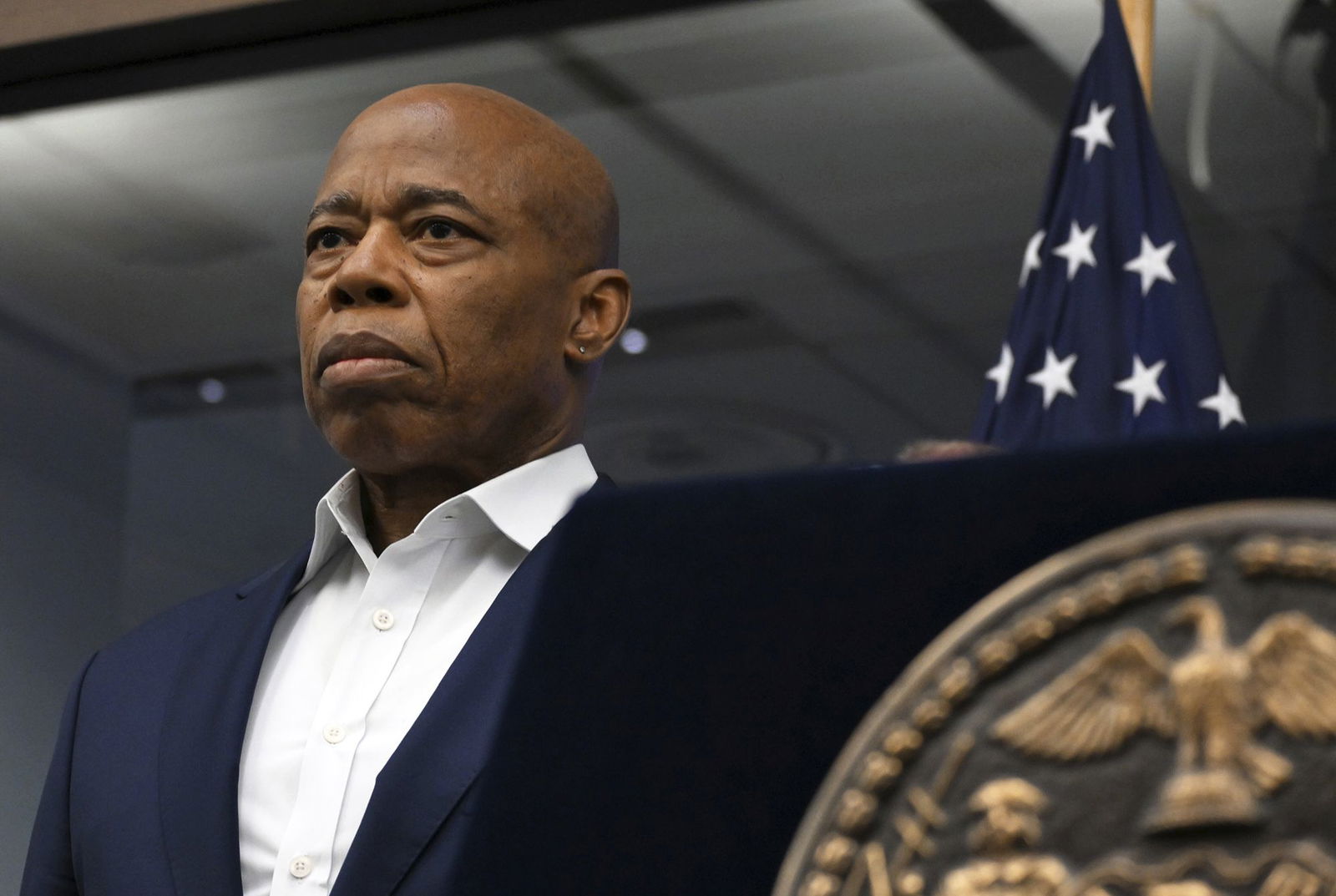 <i>Andrea Renault/STAR MAX/IPx/AP via CNN Newsource</i><br/>The former head of the New York Police Department has filed a federal lawsuit against scandal-scarred New York City Mayor Eric Adams. Adams is seen here on July 8.