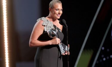 Katie Schumacher-Cawley was awarded the Jimmy V Award for Perseverance on July 16 at the 2025 ESPY Awards in Los Angeles.