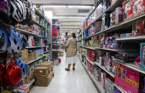 People shop at a Manhattan retail store on July 15