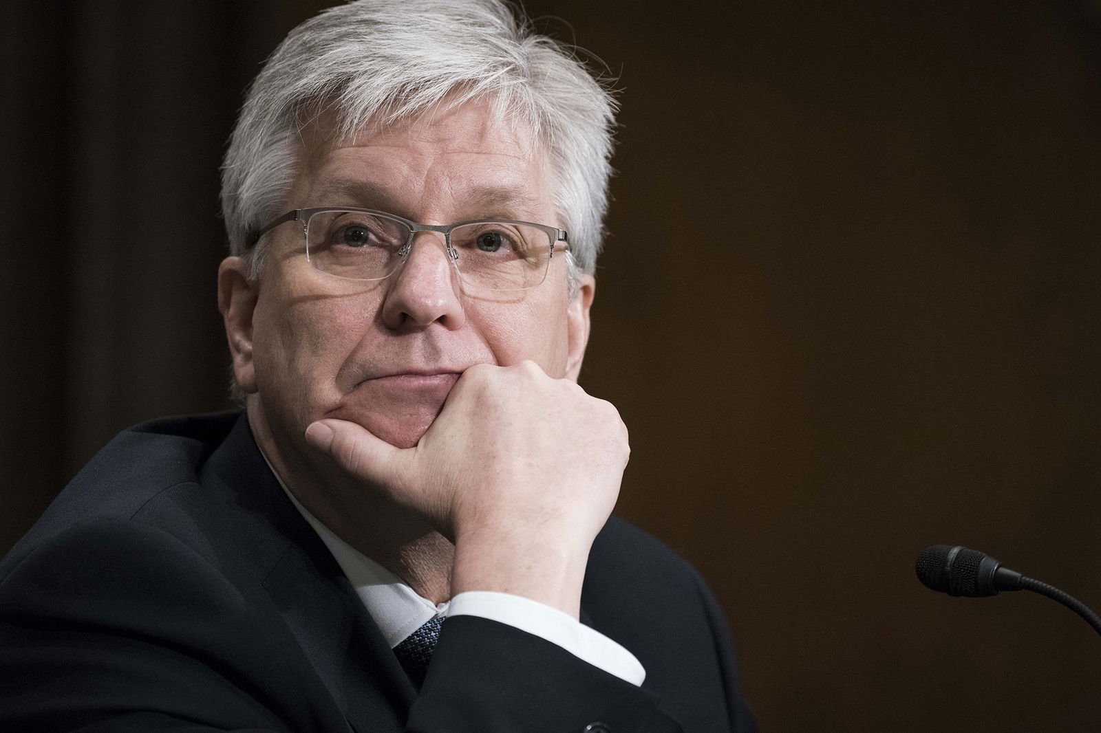 <i>Sarah Silbiger/Getty Images via CNN Newsource</i><br/>Christopher Waller testifies before the Senate Banking