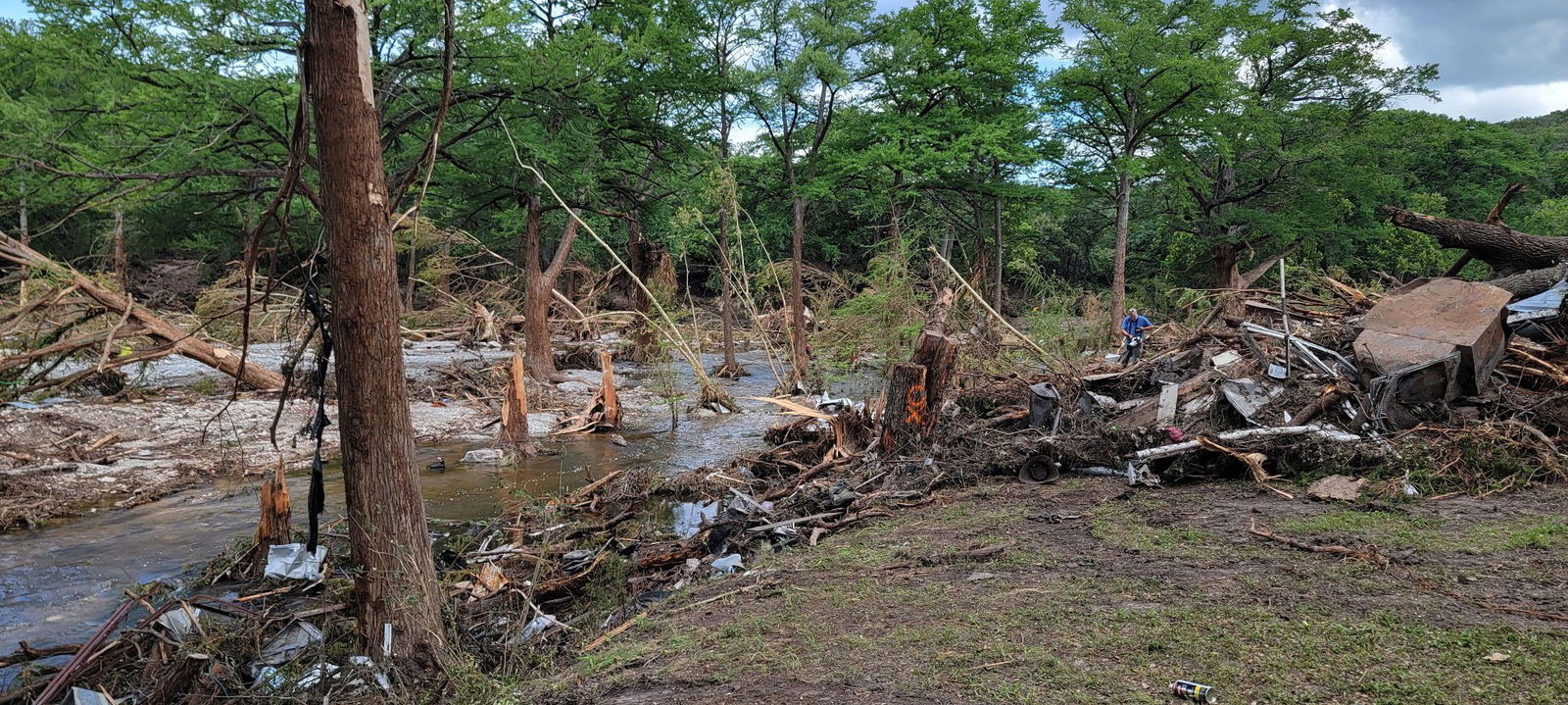 <i>Barry Adelman via CNN Newsource</i><br/>Betty Matteson's home destroyed by the Texas floods.