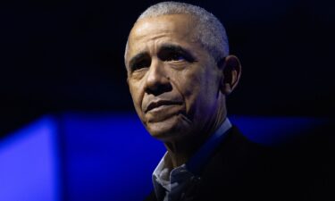 Former President Barack Obama addresses the Obama Foundation's Democracy Forum on December 5