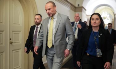 FBI Deputy Director Dan Bongino leaves after meeting with Republican lawmakers to discuss U.S. President Donald Trump's "Big