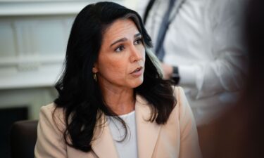 Director of National Intelligence Tulsi Gabbard speaks during a Cabinet meeting with President Donald Trump on April 30