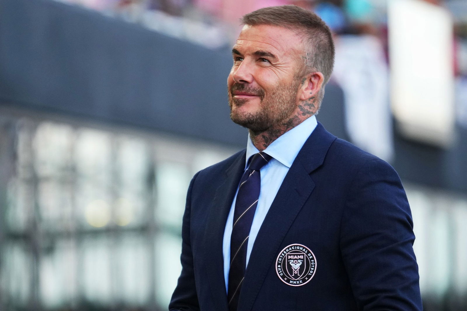<i>Rich Storry/Getty Images via CNN Newsource</i><br/>David Beckham at the Inter Miami CF-Nashville SC match in Fort Lauderdale in July.