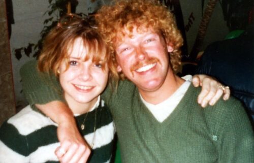 Vickie and Graham posed for this photograph hours after they met in 1982