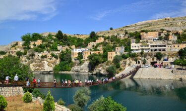 Halfeti was partially submerged to create a resevoir and dam in 2000.