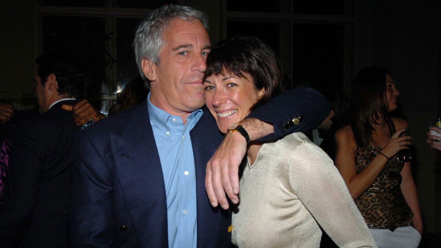 <i>Patrick McMullan/Getty Images via CNN Newsource</i><br/>Jeffrey Epstein and Ghislaine Maxwell attend de Grisogono Sponsors The 2005 Wall Street Concert Series Benefitting Wall Street Rising