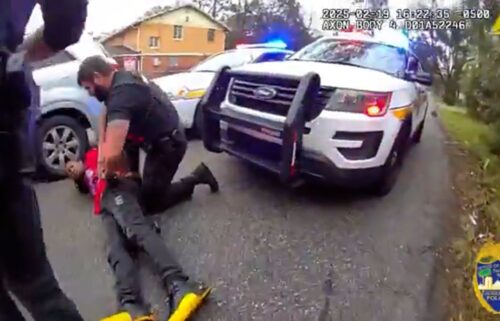 An image taken from video released by the Jacksonville Sheriff's Office show's McNeil on the ground.