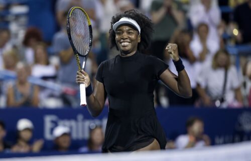 Venus Williams partnered Hailey Baptiste in a doubles victory on July 22.