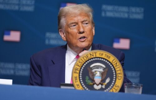 U.S. President Donald Trump delivers remarks on AI infrastructure