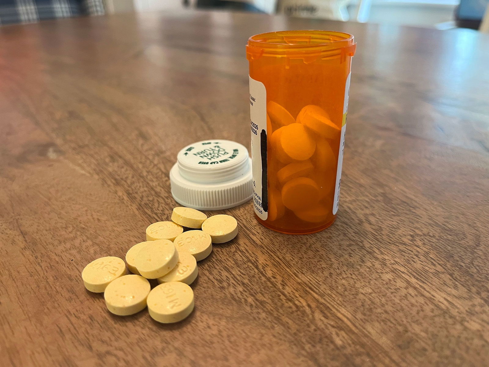 <i>Meg Tirrell/CNN via CNN Newsource</i><br/>A prescription bottle of fluoride supplements.
