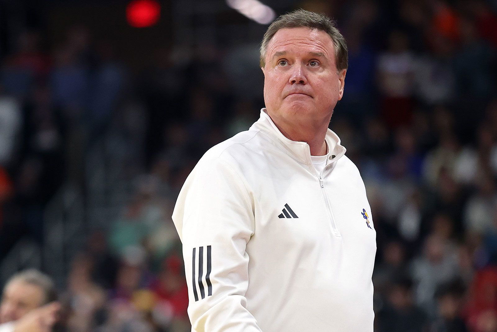 <i>Maddie Meyer/Getty Images/File via CNN Newsource</i><br/>Bill Self has coached the Kansas Jayhawks men's basketball program for 22 seasons.