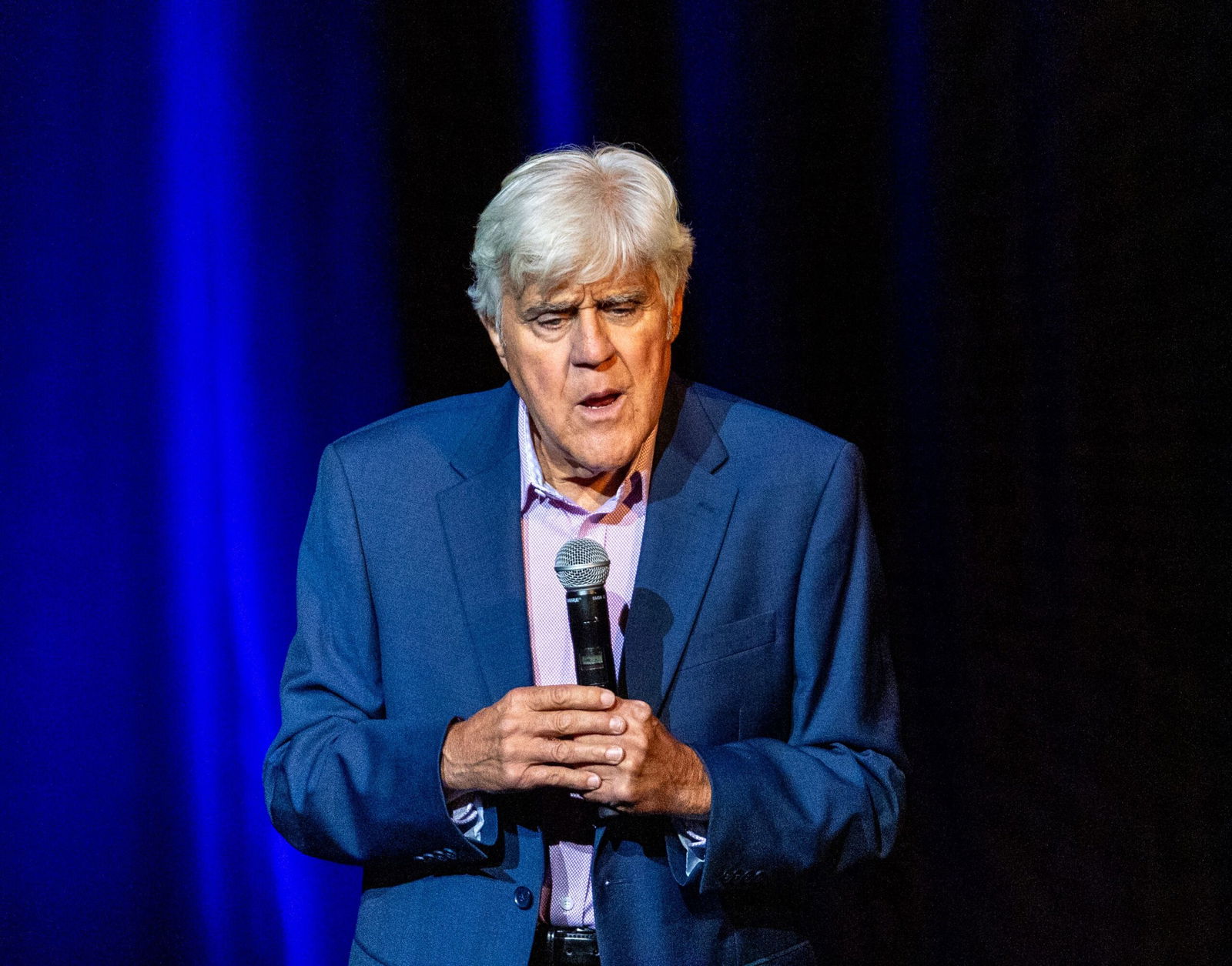 <i>Gary Miller/Getty Images via CNN Newsource</i><br/>Jay Leno at the Orpheum Theatre in May in Kansas.