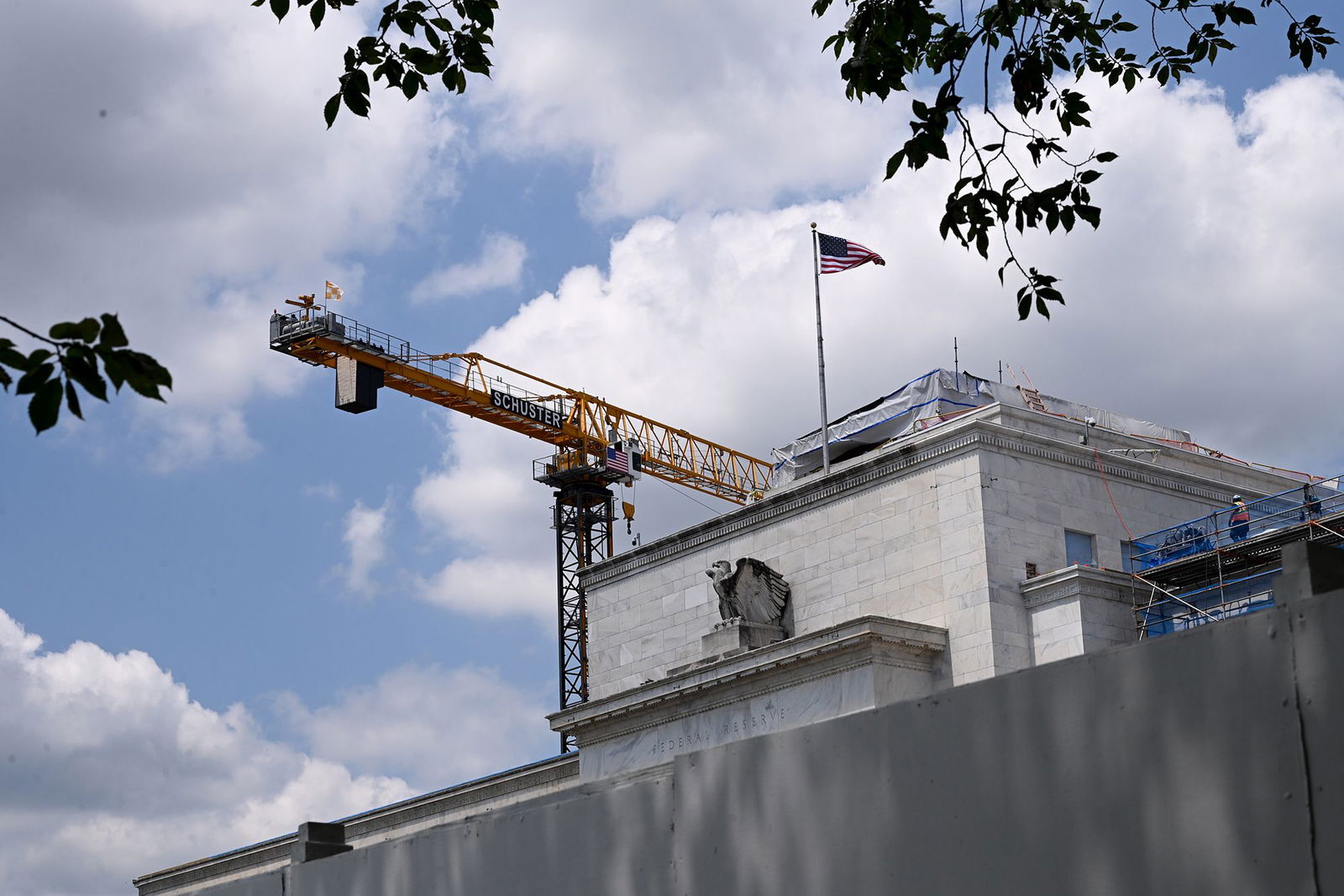 <i>Alex Wroblewski/Bloomberg/Getty Images via CNN Newsource</i><br/>Construction is done on the Marriner S. Eccles Federal Reserve building in Washington