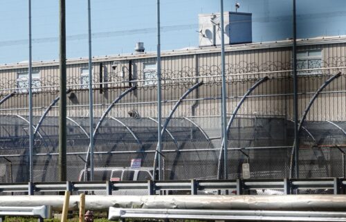 Seen here is the security fencing at Delaney Hall