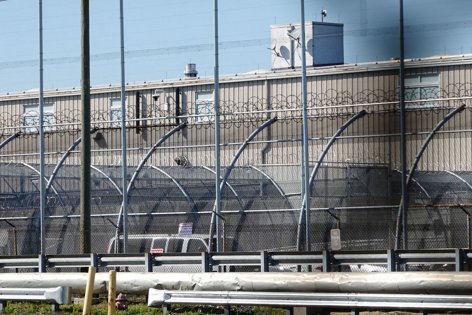 <i>Bing Guan/Reuters via CNN Newsource</i><br/>Seen here is the security fencing at Delaney Hall