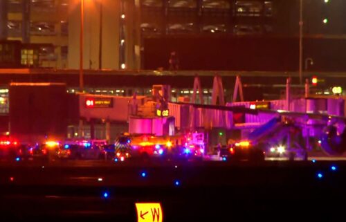 Emergency crews on the scene at Minneapolis-Saint Paul International Airport after a Delta Air Line flight made an emergency landing.