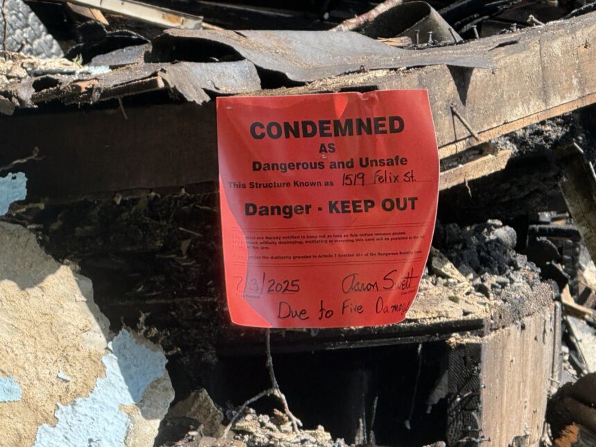 Condemned sign