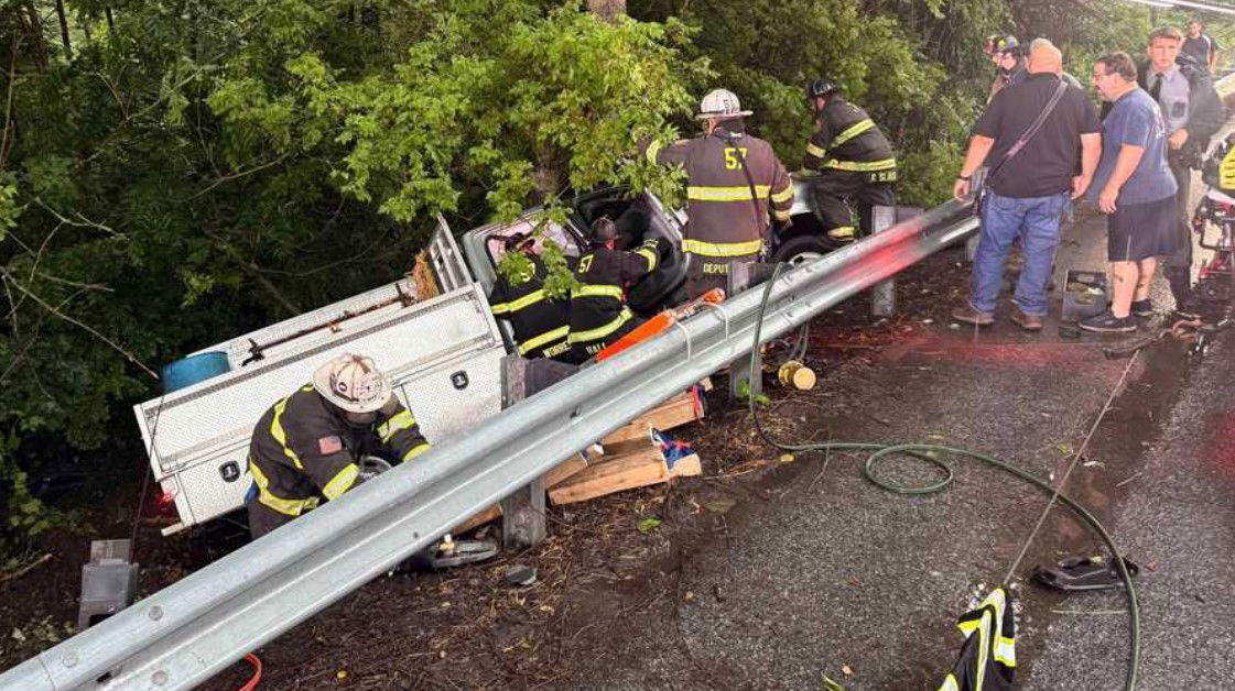 <i>QFD 57/WGAL via CNN Newsource</i><br/>The driver was trapped inside the truck and needed to be extricated by rescue crews.