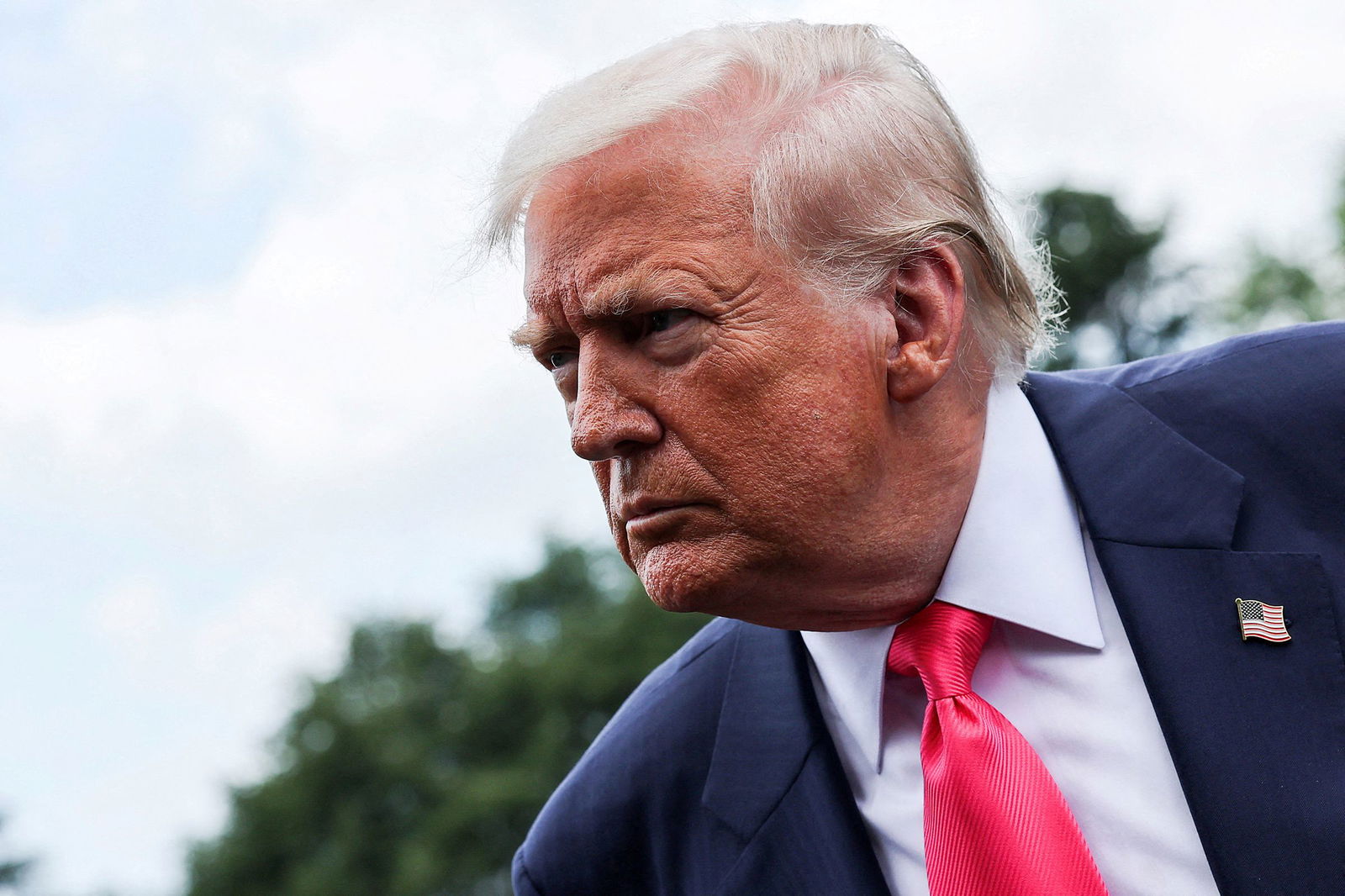 <i>Jonathan Ernst/Reuters/File via CNN Newsource</i><br/>President Donald Trump speaks with reporters in Washington