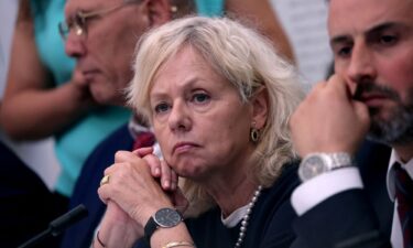 Israel's Attorney General Gali Baharav-Miara listens on as she attends a cabinet meeting at the Bible Lands Museum in Jerusalem on June 5