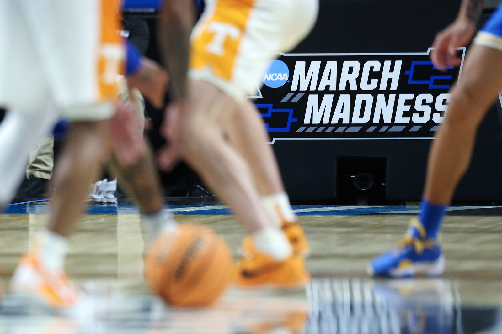 <i>Andy Lyons/Getty Images via CNN Newsource</i><br/>The Tennessee Volunteers and the UCLA Bruins faced off in a second-round game of the NCAA men's basketball tournament in March. The next edition of March Madness will stay the same size in 2026.