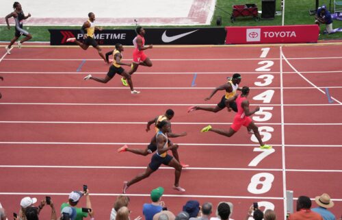Lyles edges out Bednarek at Eugene's Hayward Field.