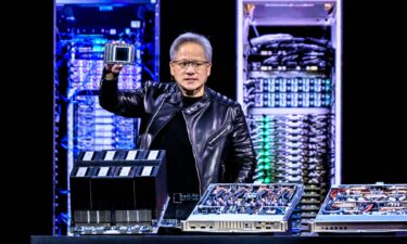 Nvidia CEO Jensen Huang delivers the keynote address at the GTC AI Conference in San Jose