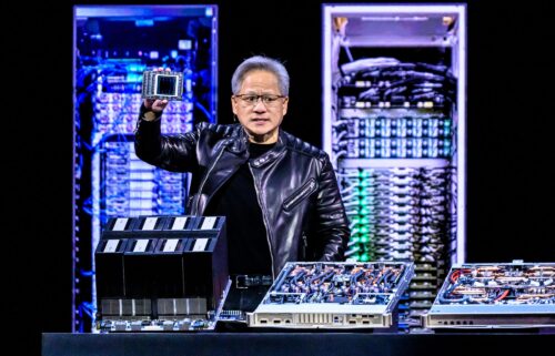 Nvidia CEO Jensen Huang delivers the keynote address at the GTC AI Conference in San Jose