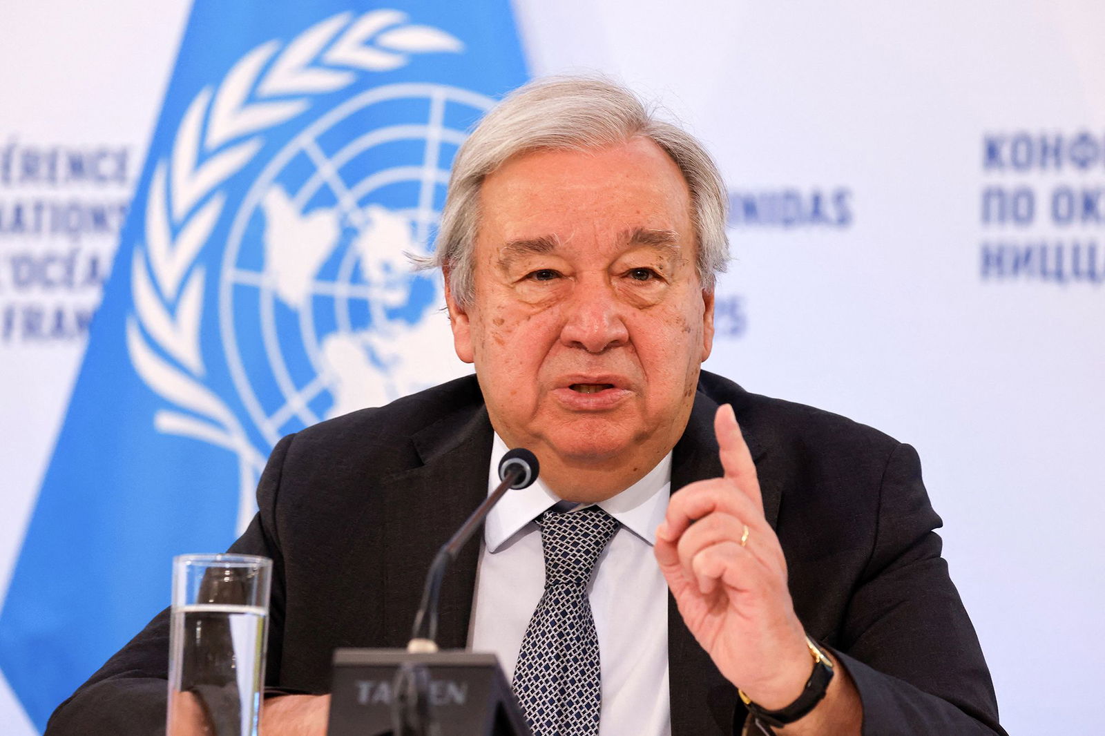 <i>Ludovic Marin/AFP/Getty Images via CNN Newsource</i><br/>UN Secretary General Antonio Guterres is seen at a press conference on June 10. United Nations Secretary-General Antonio Guterres has warned Israel about potentially listing the country’s armed forces in an upcoming UN report on sexual violence
