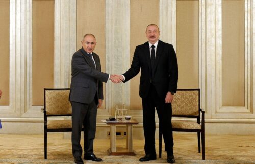 Armenian Prime Minister Nikol Pashinyan and Azerbaijani President Ilham Aliyev meet in Abu Dhabi