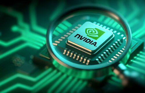 A Nvidia chip on August 1 in Beijing