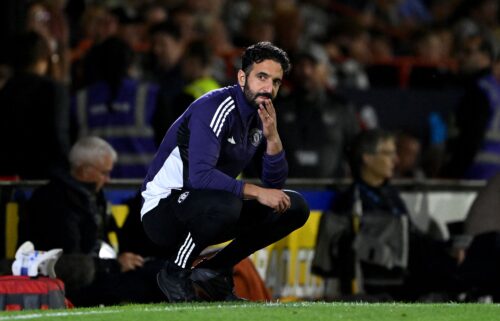 Ruben Amorim looked dejected after his team's performance.