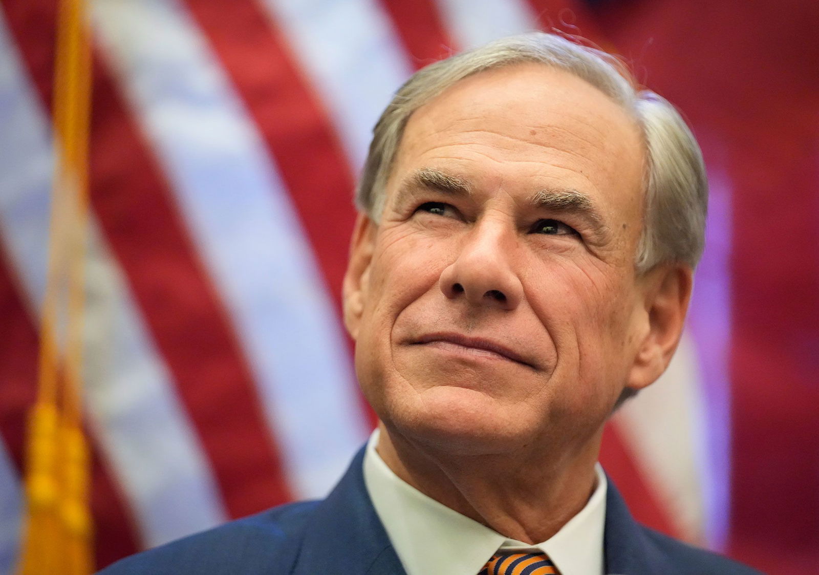 <i>Jay Janner/Austin American-Statesman/Getty Images via CNN Newsource</i><br/>Texas Gov. Greg Abbott speaks during a news conference at his office in the Capitol in Austin