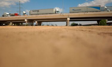 Trucks cross into the United States via the Zaragoza-Ysleta border bridge in Ciudad Juarez