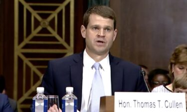 Now-US District Judge Thomas Cullen appears before the US Senate Judiciary Committee for a hearing on his nomination to join the federal bench on March 4