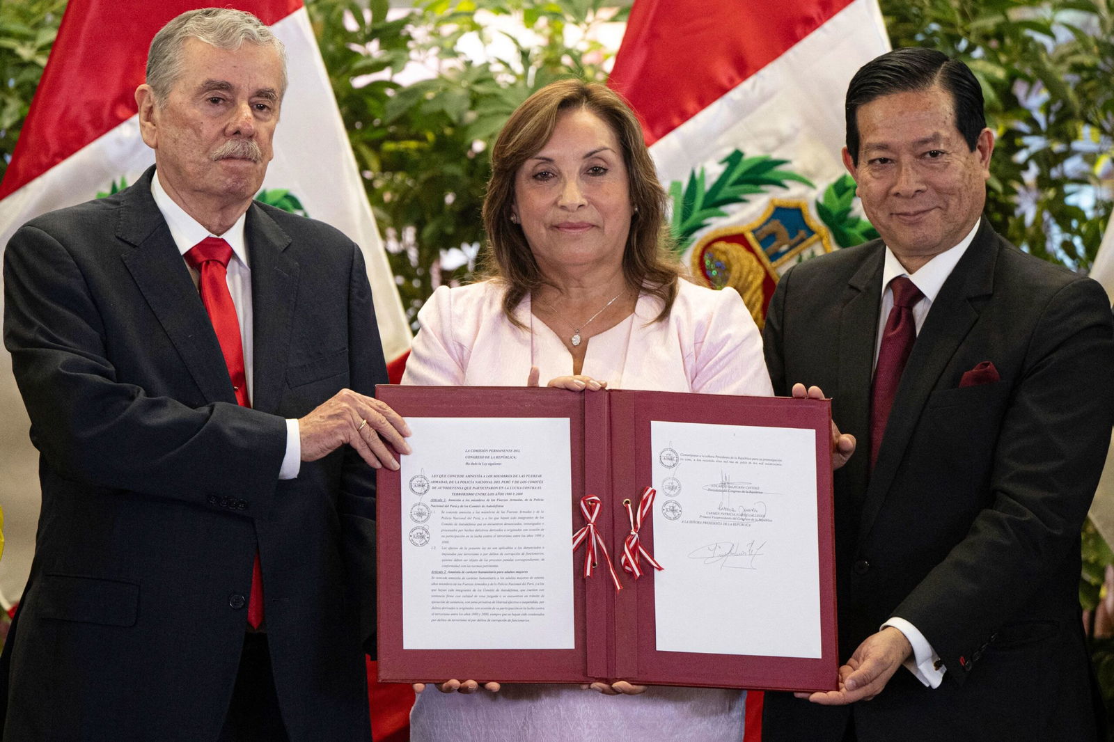 <i>Ernesto Benavides/AFP/Getty Images via CNN Newsource</i><br/>Peru's President Dina Boluarte
