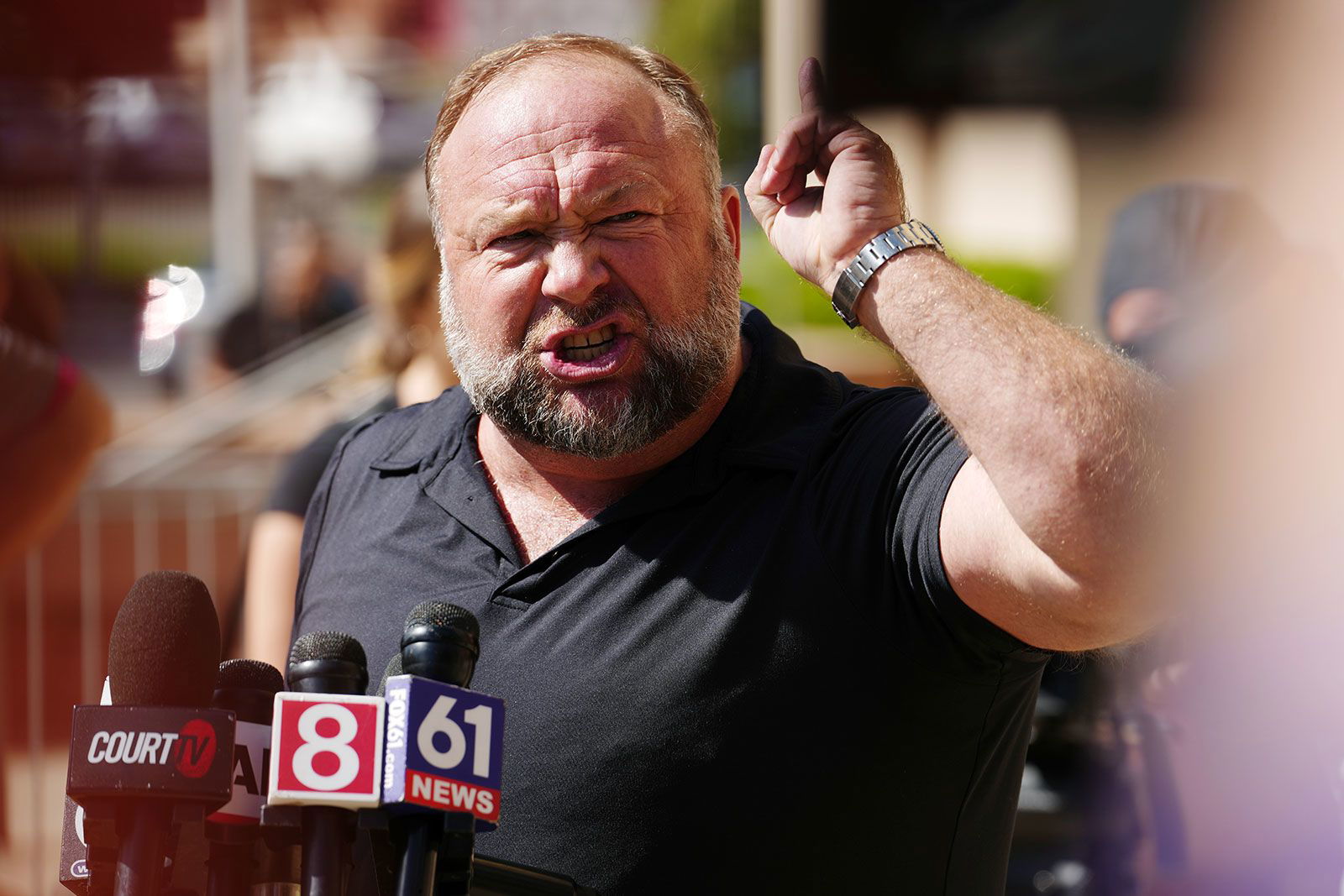 <i>Joe Buglewicz/Getty Images/File via CNN Newsource</i><br/>A Texas judge ordered that Alex Jones’ conspiracy-driven outlet Infowars can be sold once again