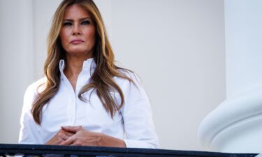 First lady Melania Trump listens as U.S. President Donald Trump (not pictured) delivers remarks during an Independence Day military family picnic on the South Lawn of the White House on July 4 in Washington
