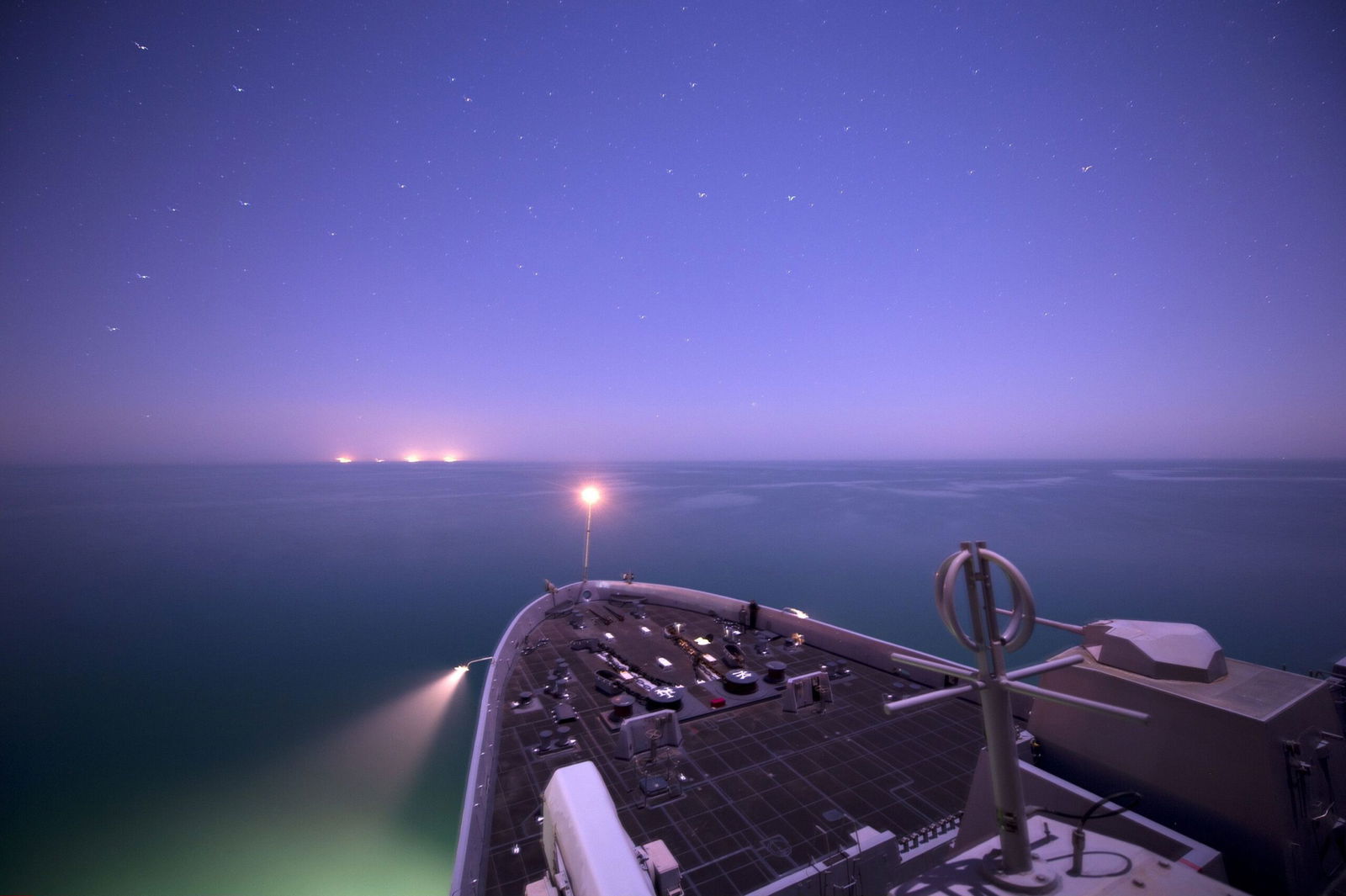 <i>MC3 Jonathan B. Trejo/Sipa/AP via CNN Newsource</i><br/>The USS New York anchored off the coast of Kuwait in February 27
