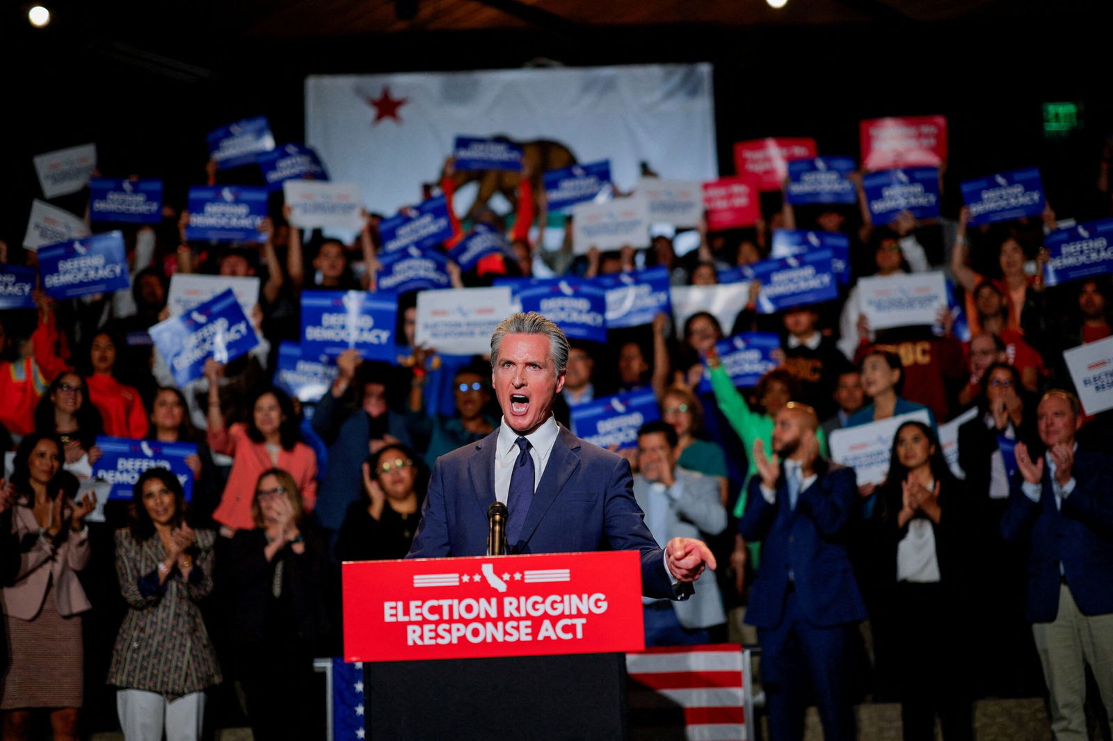 <i>Mike Blake/Reuters via CNN Newsource</i><br/>California Governor Gavin Newsom