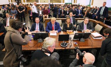 Donald Trump sits in New York State Supreme Court during his civil fraud trial on January 11