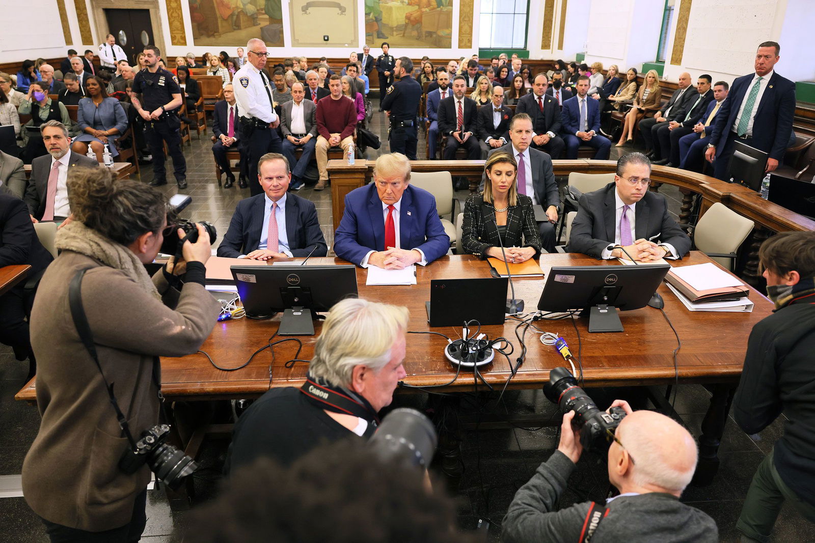 <i>Michael M. Santiago/Getty Images/File via CNN Newsource</i><br/>Donald Trump sits in New York State Supreme Court during his civil fraud trial on January 11